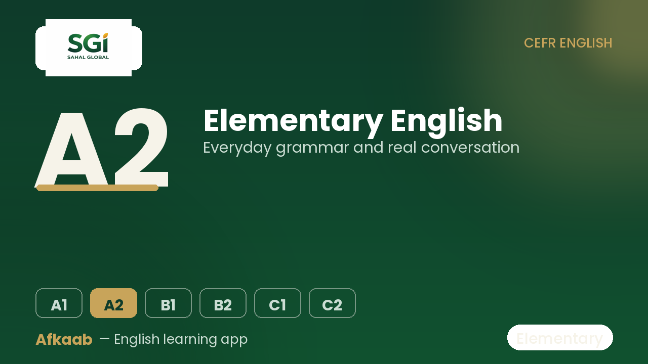 English A2 — Elementary