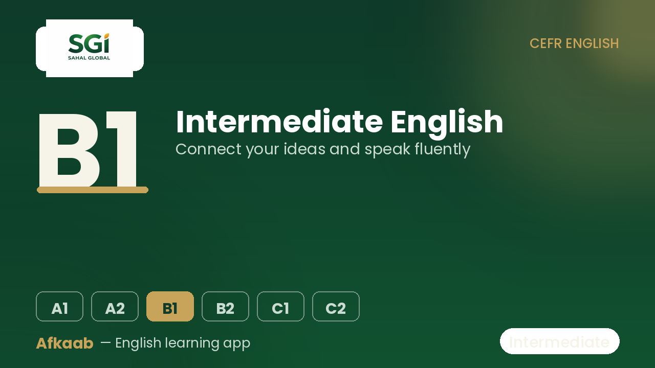 English B1 — Intermediate